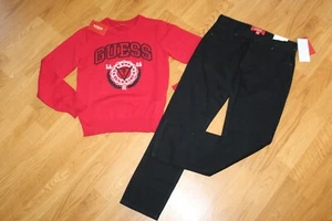 NWT BOYS GUESS SZ 8 SWEATER, BLACK JEANS - Picture 1 of 7