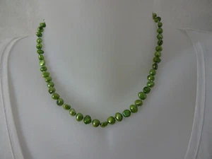 Modeschmuck: Collier Halskette grün Perlmutt - Bild 1 von 7