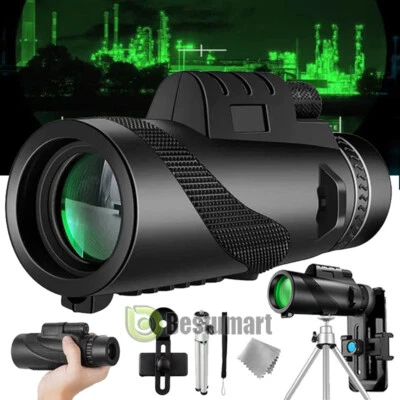 Telescopio Monocular Potente Zoom Largo Alcance Con Trípode Clip Para Teléfono - Image 1 of 4