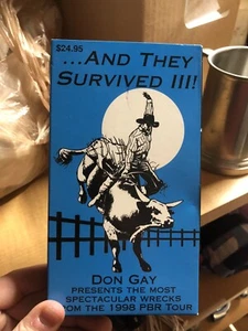 Don Gay And They Survived III - VHS Tape, Wrecks 1998 PBR Tour Rodeo Rare - Picture 1 of 4