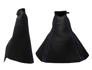 OPEL VECTRA C (2002-2009) Soufflet Levier De Vitesse et Frein-Couture Bleu Clair - Picture 1 of 1