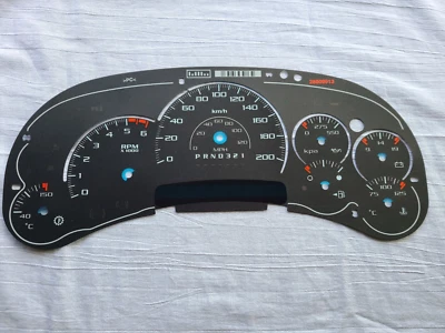 1 PIEZA 2006 OEM CADILLAC ESCALADE CLUSTER CALIBRE KILÓMETRO SUPERPOSICIÓN FRONTAL SOLAMENTE Foto 1 de 2