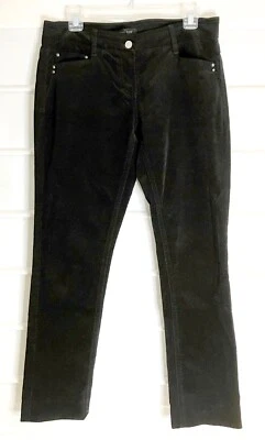 Calça de veludo White House Black Market perna fina preta bebê baleia 6R EC! - Imagem 1 de 4