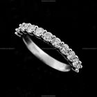 14k White Gold Natural Moissanite Diamond Wedding Band Engagement Ring For Women