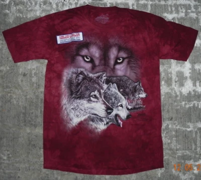 Camisa YOUTH XL - The Mountain Find 9 Wolves Tie Dye Borgoña NUEVA 2013 Foto 1 de 4