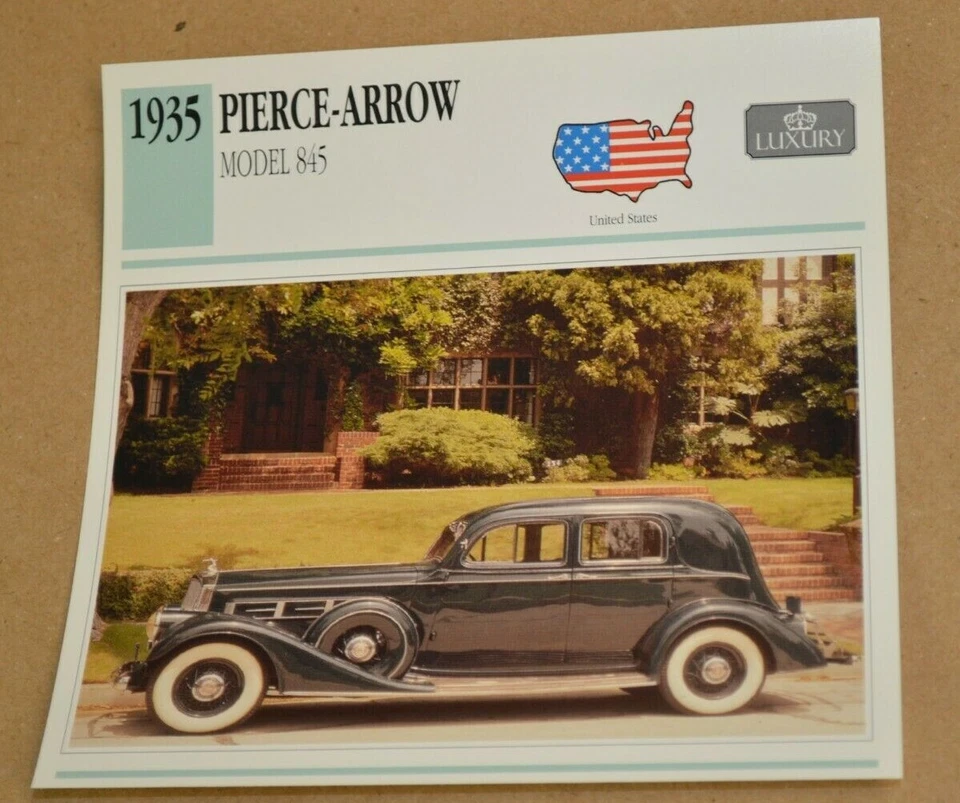 1935 Pierce Arrow Model 845 Info Spec Sheet Photo Picture 35 - Image 1 of 1