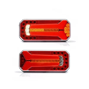 2x LED NEON 12/24V REAR POSITION TAIL LIGHTS 4 FUNCTIONS FOR TRUCK BUS CAMPER - Picture 1 of 11