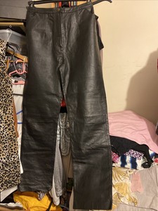 Las mejores ofertas en Pantalones tipo chino de cuero para mujeres | eBay