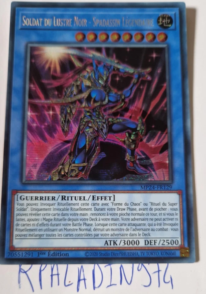 Yu-Gi-OH! Soldat du Lustre Noir - Spadassin Légendaire : PSE MP24-FR129 - Photo 1/1