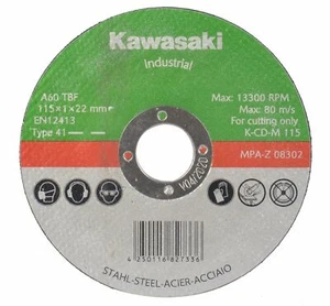 Kawasaki 115m Flat Cut-off Wheels for Metal - Picture 1 of 1