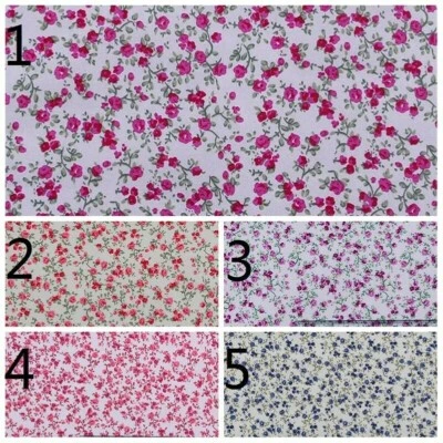 Polyester Blumenaufdruck Stoff Blumenmuster Nähen Tuch DIY Materialien Laufender - Bild 1 von 4