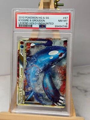 Kyogre & Groudon 87/90 Legend PSA 8 NM-MT Pokemon Card TCG Graded Undaunted - Image 1 of 3