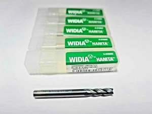 (5 PCS) WIDIA HANITA™ 3/16 Inch Solid Carbide 4 Flute End Mill - Picture 1 of 5