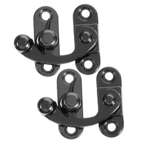2 Pcs Antique Lock Hook Chest Latches Hardware Locks for Cabinets - Picture 1 of 12