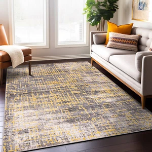Rugshop Area Rug Distressed Abstract Design Carpet for Living Room Big Rugs 8x10 - Picture 1 of 11