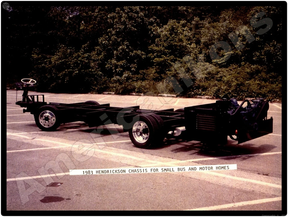 1983 Hendrickson Trucks New Metal Sign: Chassis for Small Bus, Motorhome - Image 1 of 1