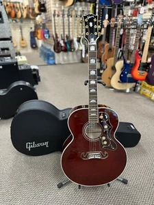 2023 Gibson SJ-200 Standard Acoustic Guitar Wine Red w/ LR Baggs Anthem & Case - Picture 1 of 21