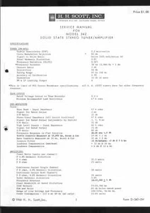 Scott Orig. Service Manual für  Model 342  - Picture 1 of 1