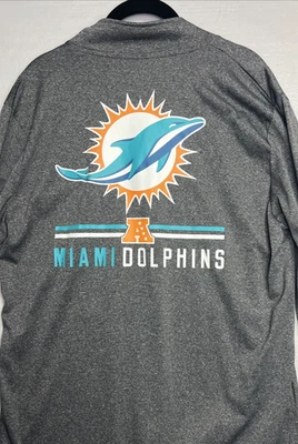 Ropa grande del equipo de la NFL con cremallera 1/4 de los Miami Dolphins Foto 1 de 4