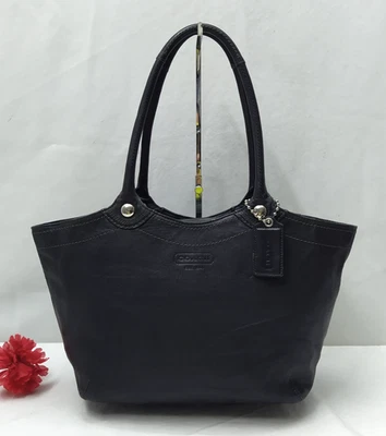 Bolso de Mano Coach Bleecker Doble Hanldes de Cuero Negro Foto 1 de 4