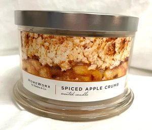 HOMEWORX by Harry Slatkin SPICED APPLE CRUMB  4 Wick 18 oz Candle New in Box! - Picture 1 of 3
