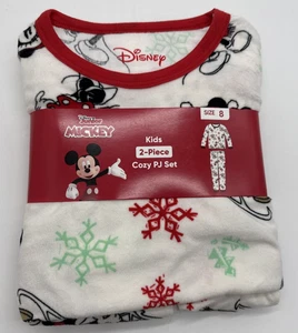 NEW Disney Kids Size 8 Mickey Mouse Cozy 2piece PJ Set - Picture 1 of 5