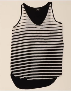 MOSSIMO Womens Sleeveless Blouse Top UK 14 Large Black Striped Polyester ZZ09 - Picture 1 of 3