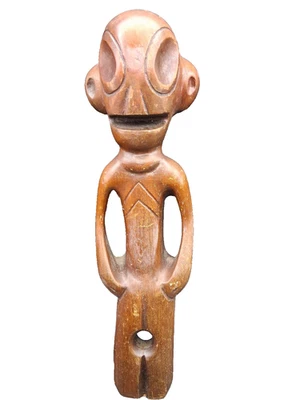 Ancienne 🗿 statuette africaine 🗿 en bois vintage 🗿 hauteur: 24 cm - Photo 1/4