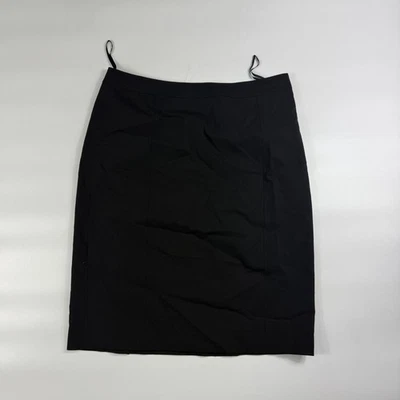 Falda lápiz para mujer Lafayette 148 New York 12 negra forrada doble ventilación Foto 1 de 4