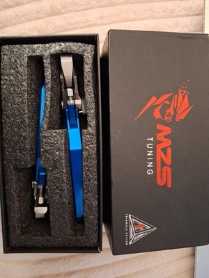 Palancas de embrague de freno pivote ajustable CNC DR217 DL319 MZS azul para moto de cross Foto 1 de 4