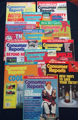 Mega Vintage Bundle-Consumer Reports Magazines: Lot of 12 - From 1988 thru 1990 Foto 1 de 4