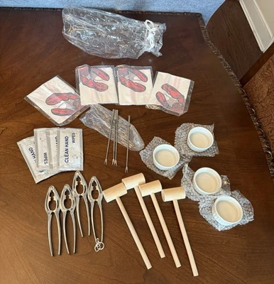 24pc Lobster Bake Crab Shellfish Seafood Tool Kit - Service for 4 - NEW - Image 1 of 4