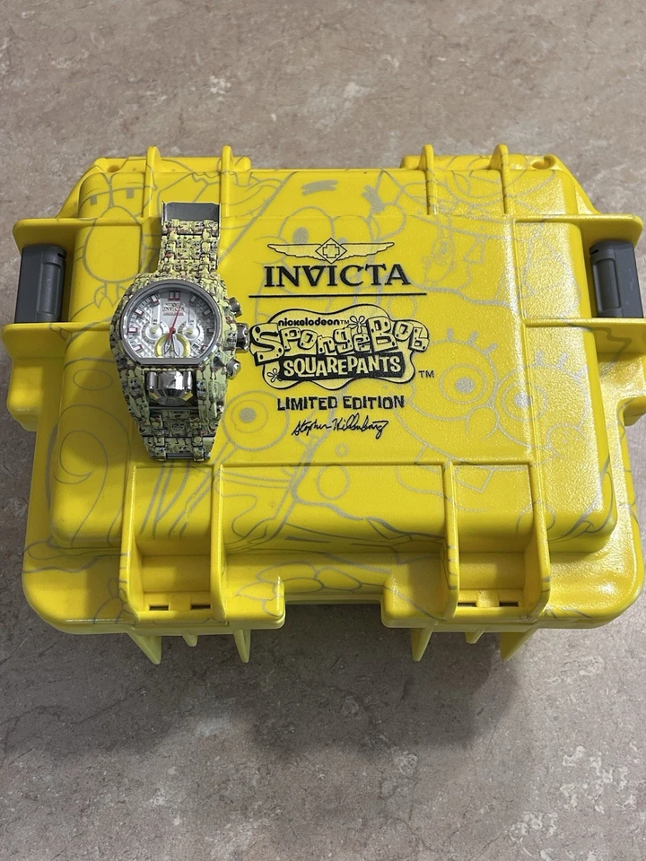 Reloj Invicta Bolt Zeus Bob Esponja Pantalones Cuadrados Edición Limitada 0224/3000 Foto 1 de 4