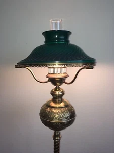 Rare Antique R. Hollings & Co. Boston Piano Floor Oil Lamp Circa Late 1800's - Picture 1 of 12