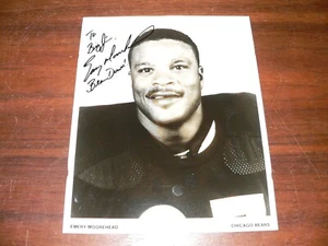 Vintage Emery Moorehead Autographed 8" x 10" Photo NFL Chicago Bears - Picture 1 of 3