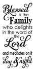 STENCIL*Blessed is the Family*12x24 for painting sign,fabric,canvas,Family Rules