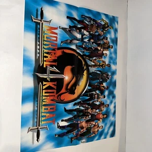 Mortal Kombat 4 Characters/Weapons EGM Foldable PS1 N64 Promo Poster ONLY - Picture 1 of 7