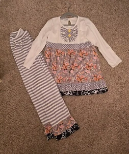 Adorable Sweetness Girls Ruffle Tunic Pants Set, Sz 12. NWOT. - Picture 1 of 3