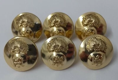 Genuine British Army The Royal Highland Fusiliers Insignia Dress Buttons 30L - Image 1 of 4