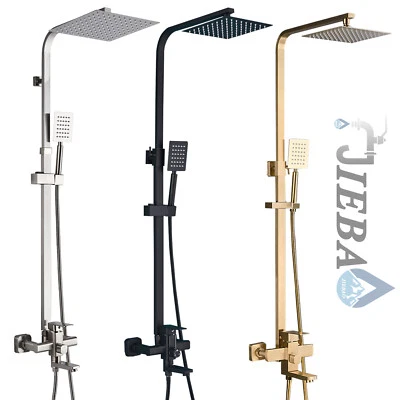 Edelstahl Duschsystem Regendusche Mischbatterie Duscharmatur set mit Handbrause - Bild 1 von 2