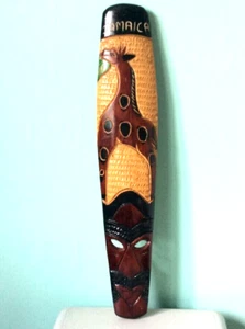 NEW, Tiki Face Jamaican Tribal Wooden Carved Mask Handcrafted Wall Hanging - Picture 1 of 1