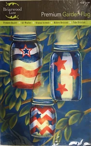 Linternas de bandera de casa de verano de luminarias patrióticas velas 12,5"x18" Briarwood Lane - Imagen 1 de 3