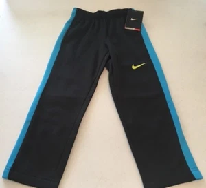 NIKE THERMA FIT ATHLETIC SWEAT PANTS YOUTH BOYS SIZE - 4  BLACK/BLUE LAGOON  NWT - Picture 1 of 1