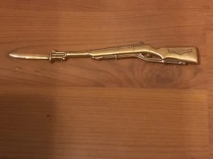 RARE VINTAGE OLD MINIATURE RIFE GUN LETTER OPENER - Picture 1 of 8
