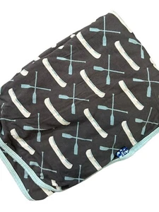KicKee Pants Stone Paddles Canoes Baby Toddler Blanket Swaddle Bamboo Blend - Picture 1 of 1