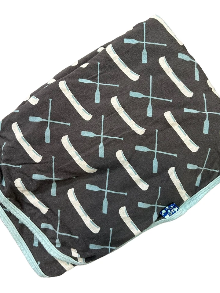 KicKee Pants Stone Paddles Canoes Baby Toddler Blanket Swaddle Bamboo Blend - Image 1 of 1