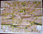 Plan miasta Bruksela Belgia 1894 rzadka składana mapa kieszonkowa Kiessling kolor litowy
