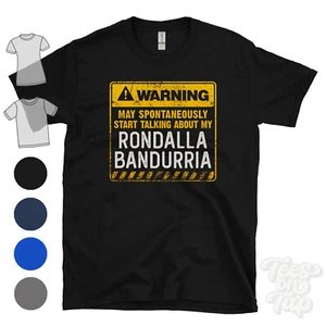 CAMISETA ADVERTENCIA PUEDE EMPEZAR ESPONTÁNEAMENTE A HABLAR DE MI RONDALLA BANDURRIA - Imagen 1 de 11