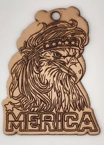 Eagle Mullet Merica Leather Charm - Air Freshener (Set of 4) America Nice! - Picture 1 of 1
