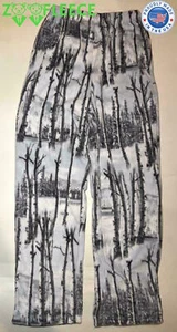 ZooFleece White Sweatpants Birch Hunting Pants Camo Snow Winter Soft Fleece S-3X - Picture 1 of 6